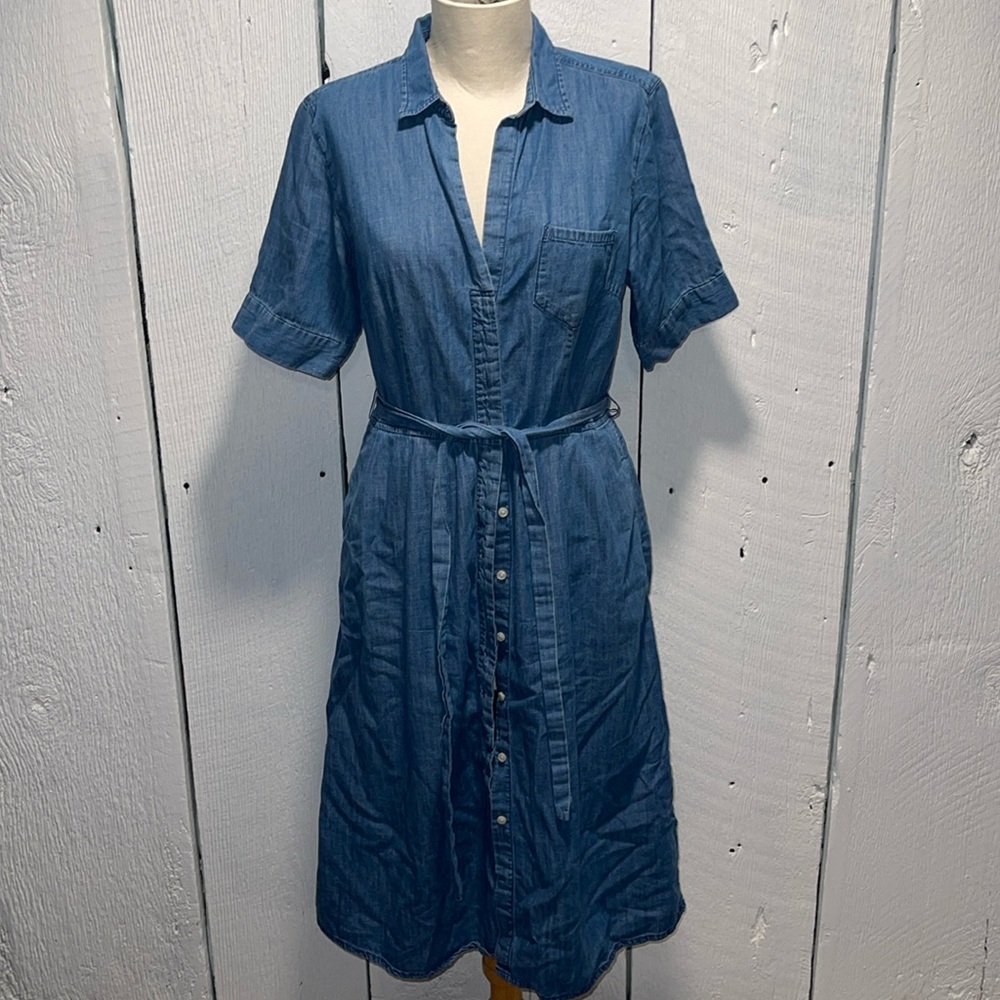 J. Crew Chambray Shirtdress Size 4